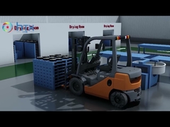 Cadena de producción de lanzamiento mojada automática del alimentador de la máquina del graduador que pavimenta el bloque