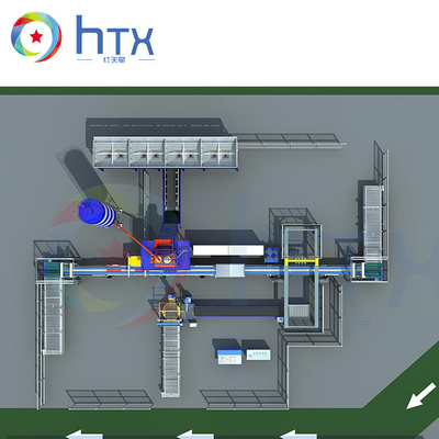 Máquina de lanzamiento mojada automática del graduador para la cadena de producción de piedra artificial alimentación