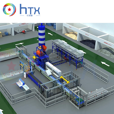 Línea de producción automática de piedra artificial Dosificador volumétrico de material concreto