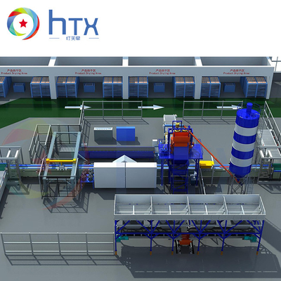 Automático 37,6KW de hormigón fundición máquina de dosificación húmeda línea de producción de piedra de chapa