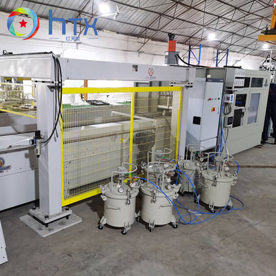 Sistema de control automático de PLC Línea de producción de piedra de chapa máquina de llenado de bloques de retención de concreto