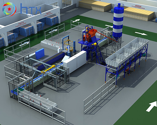 Máquina de fabricación automática de baldosas para suelos prefabricada Línea de productos de piedra artificial 220V