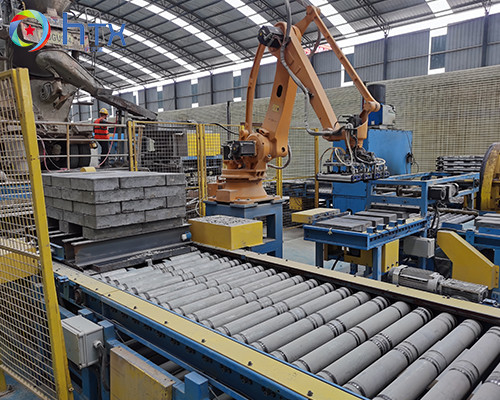 Máquina de fabricación de bloques de hormigón para paredes de apoyo Línea de producción de fundición húmeda de hormigón