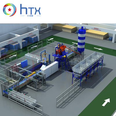 Máquina totalmente automática de paneles de hormigón falso de hormigón fundido húmedo