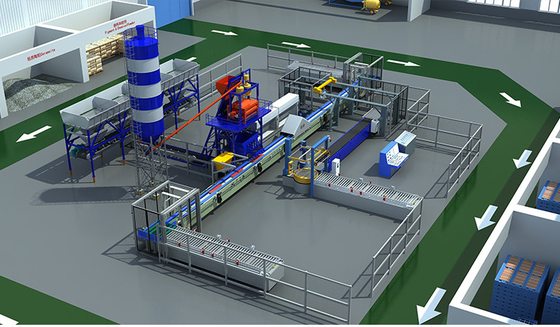 Máquina Hpc Precast Equipo de hormigón Línea de producción de piedra de chapa