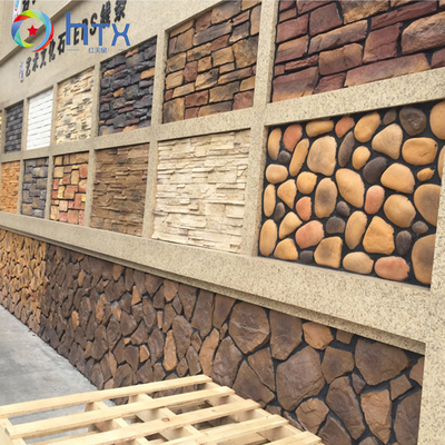 Estampados decorativos de piedra y ladrillo de goma de chapa cultivada para moldes de piedra artificial