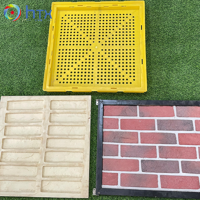 Estampados decorativos de piedra y ladrillo de goma de chapa cultivada para moldes de piedra artificial